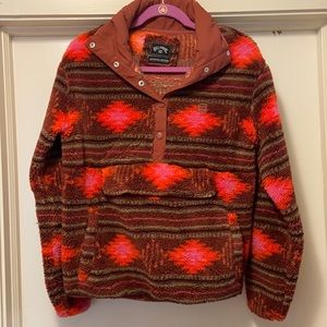 EUC Billabong A/Div Switchback Fleece Pullover Chestnut